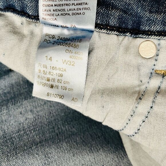 Levi Strauss Signature Mid-Rise Cuffed Capri Women’s 14 Jean Blue 34x23 Stretch - Picture 9 of 10